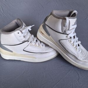 Nike Boys White and Gray High-Top Sneakers